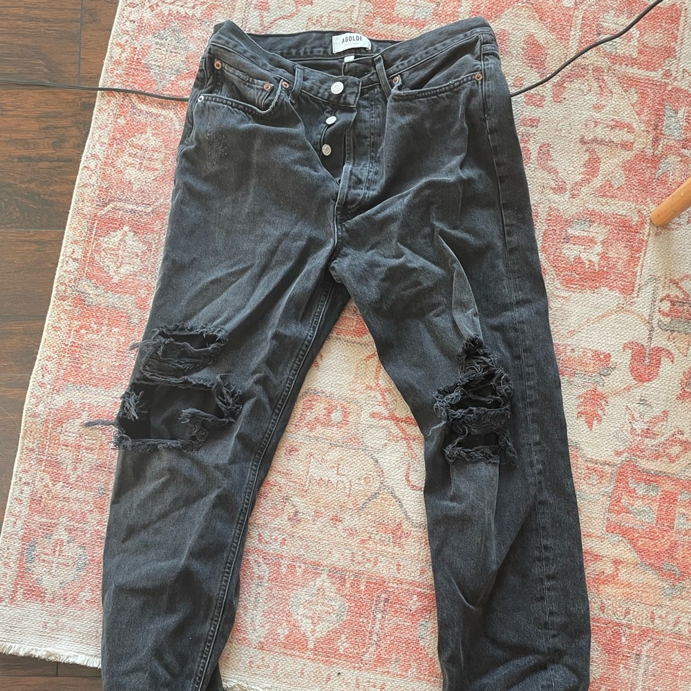 AGOLDE black washed jeans